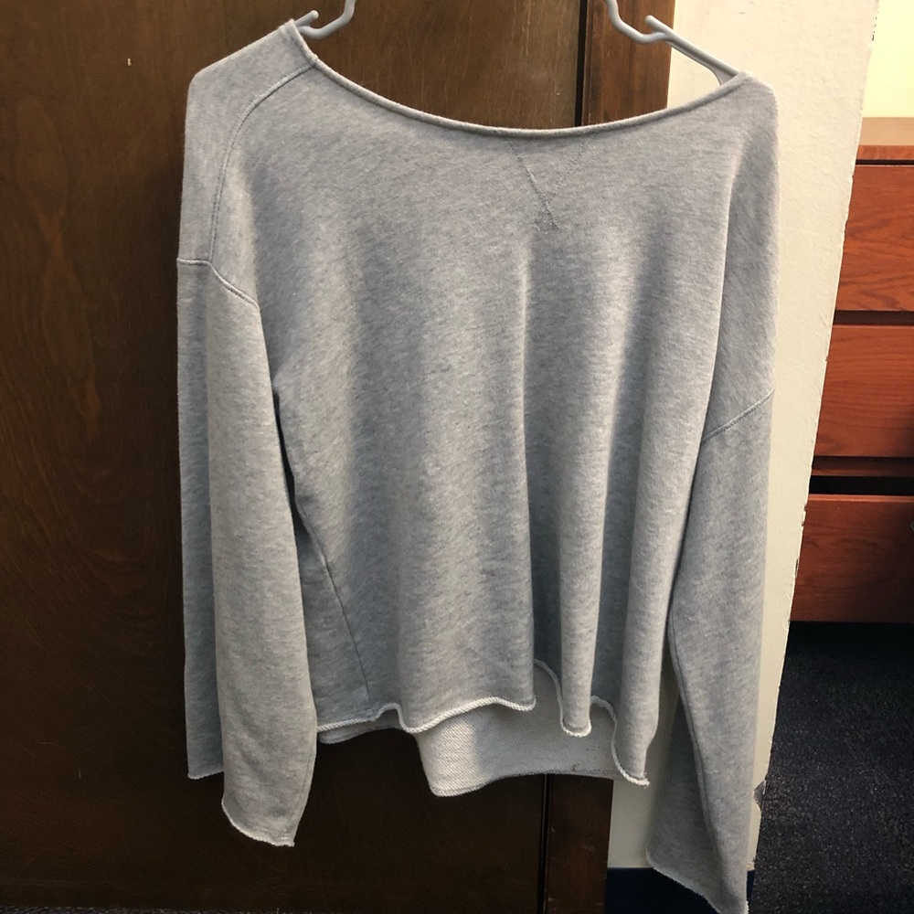 Bell sleeve crop sweatshirt